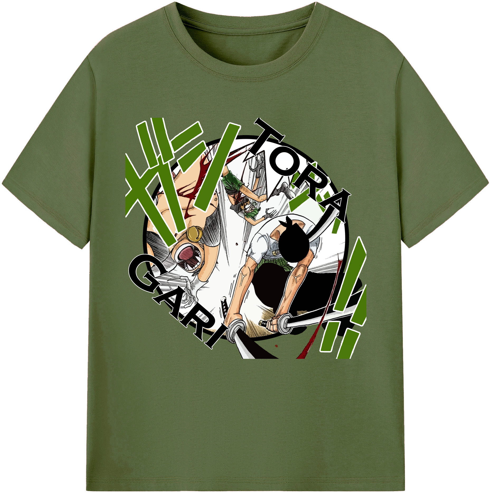 （画像用） ワンピース ロロノア・ゾロ ONE PIECE Roronoa Zoro 綿100％半袖Tシャツ（フロントプリント）